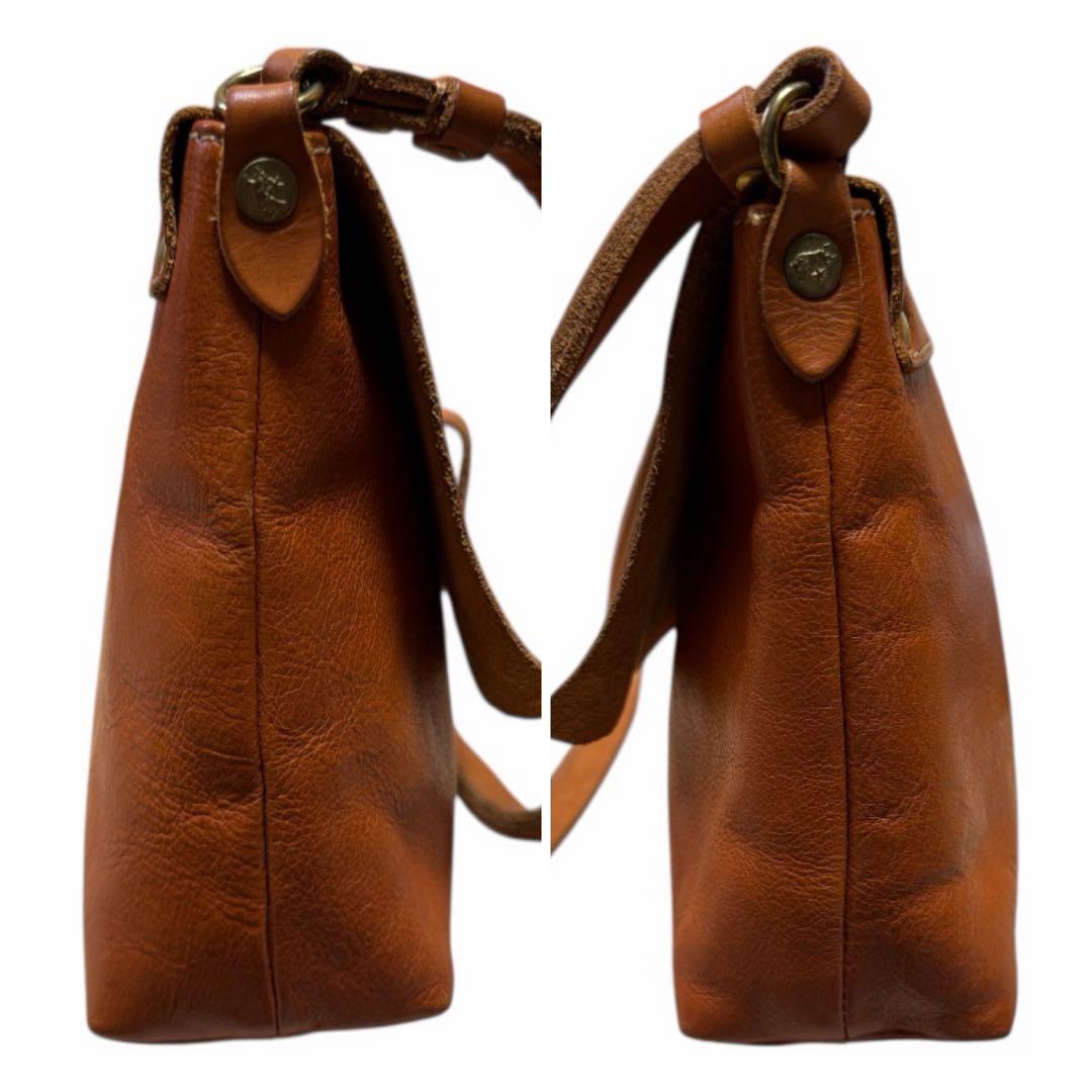 美品 イルビゾンテ 2way メダル ショルダーバッグ フラップ オールレザー