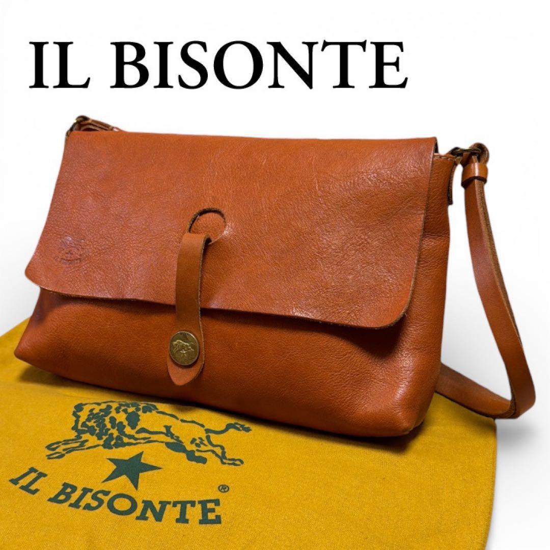 美品 イルビゾンテ 2way メダル ショルダーバッグ フラップ オールレザー