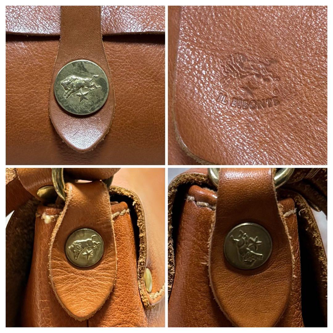 美品 イルビゾンテ 2way メダル ショルダーバッグ フラップ オールレザー
