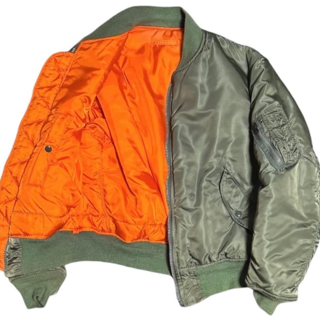 ALPHA 80s USA製 ビンテージ MA-1 ボンバージャケット Lサイズ