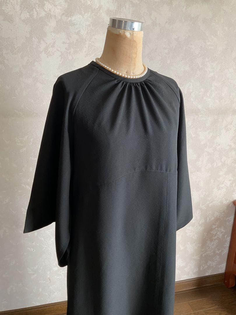 着物リメイクワンピース　　黒留袖からロングドレス