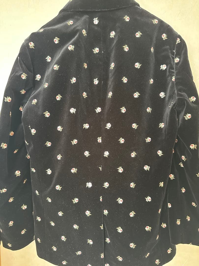 花柄刺繍 ベルベットジャケット