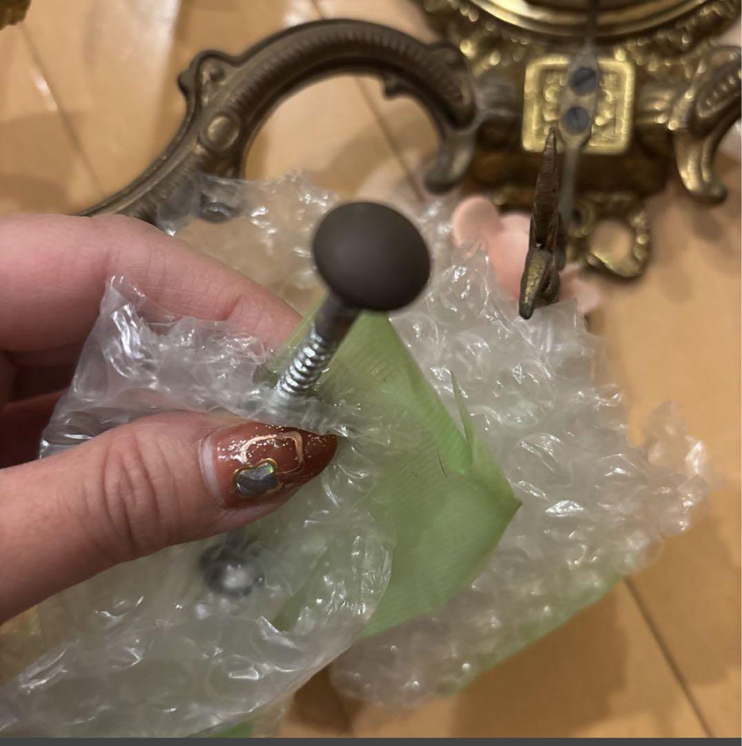 ヴィンテージ スペイン カポディモンテ ダブル ウォールライトピンクのバラ 照明