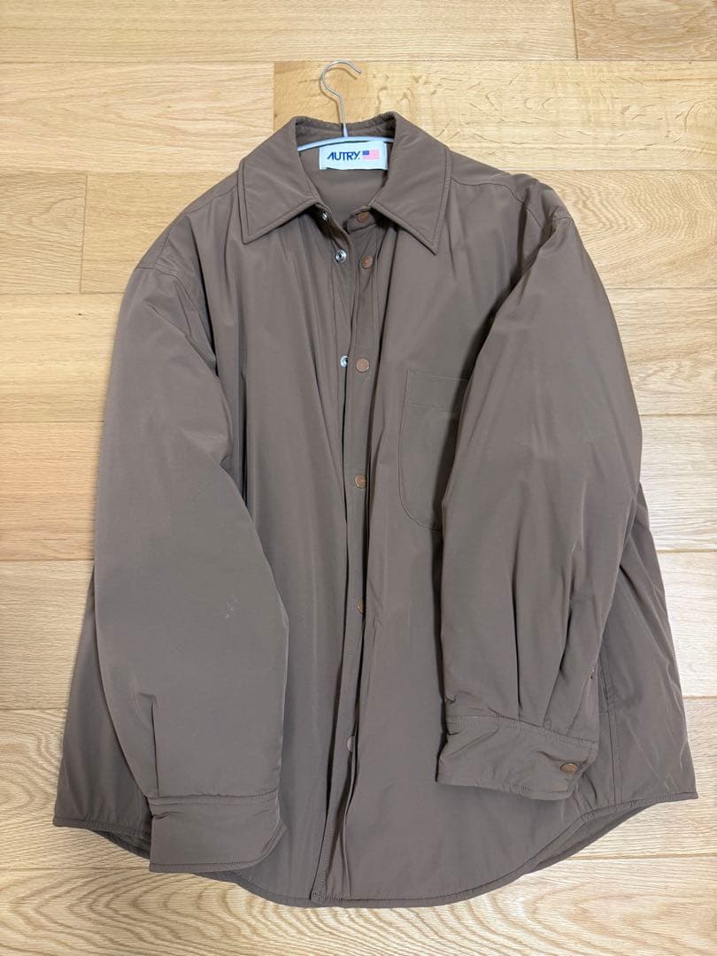 美品 【AUTRY】 PADDED SHIRT JACKET L ブラウン B