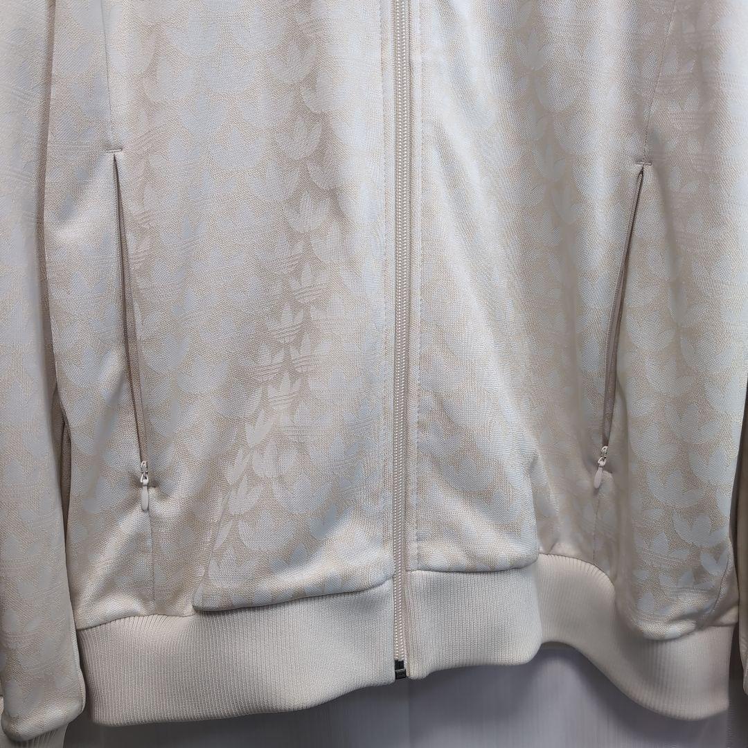 【古着】adidas ホワイト モノグラム　ジャージ　セットアップ　上XL.下L