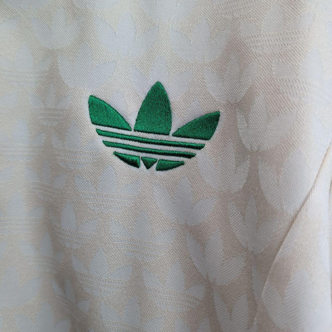 【古着】adidas ホワイト モノグラム　ジャージ　セットアップ　上XL.下L