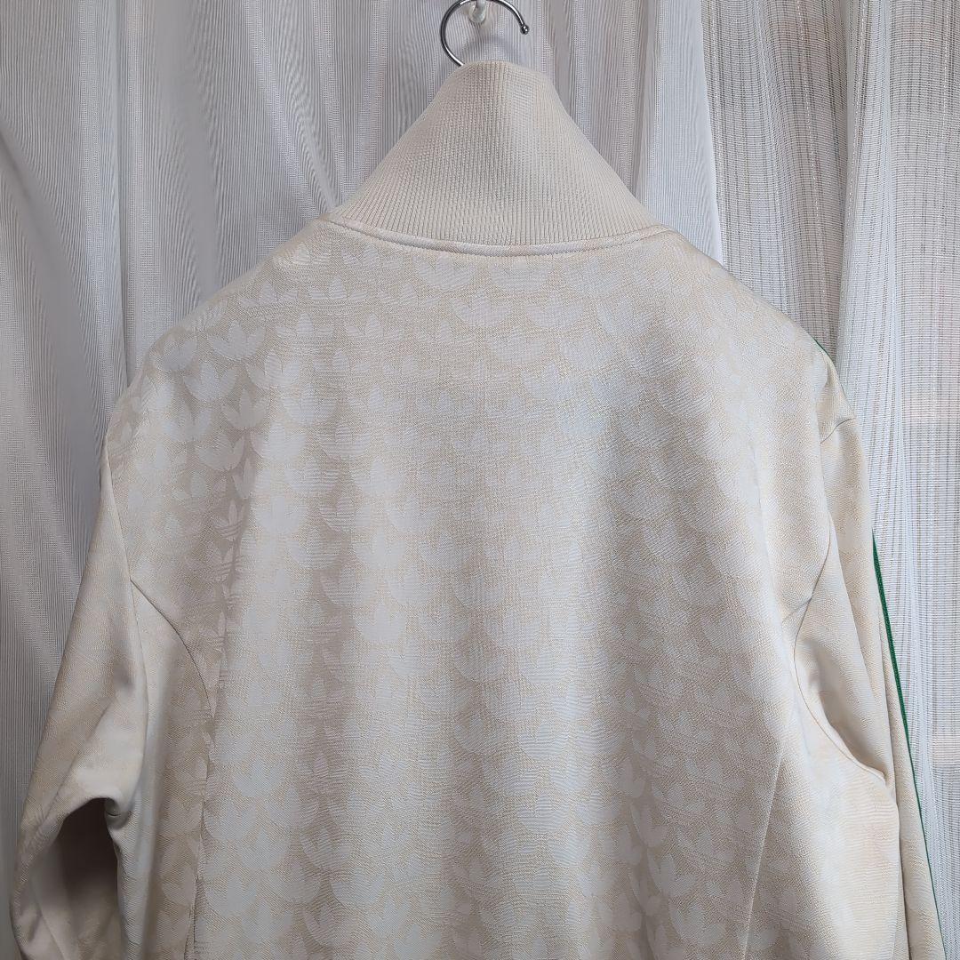 【古着】adidas ホワイト モノグラム　ジャージ　セットアップ　上XL.下L