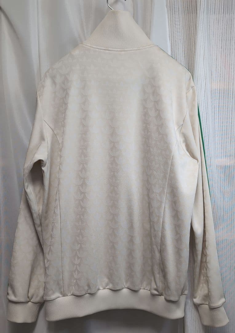 【古着】adidas ホワイト モノグラム　ジャージ　セットアップ　上XL.下L