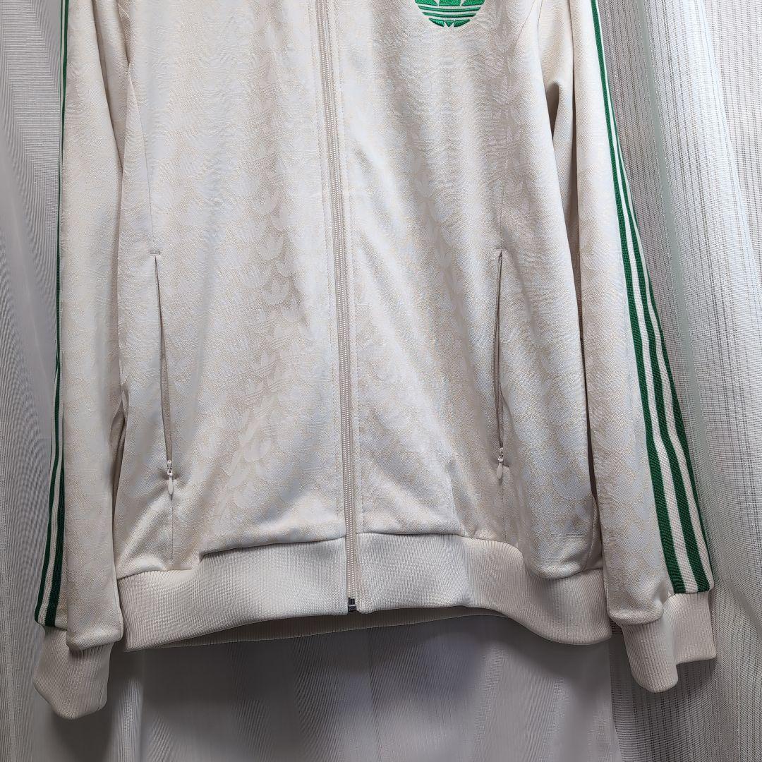 【古着】adidas ホワイト モノグラム　ジャージ　セットアップ　上XL.下L