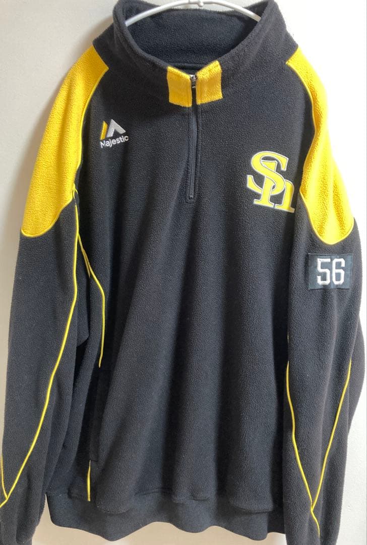 【実使用】マジェスティック フリース 福岡ソフトバンクホークス XL 56