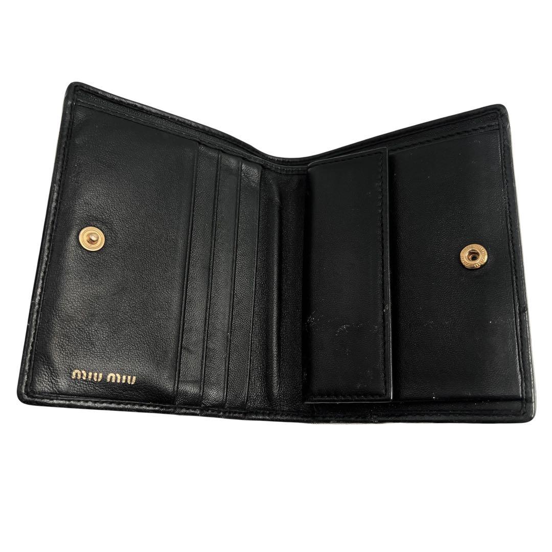 MIUMIU マテラッセ レザー レディース 折り財布 7466