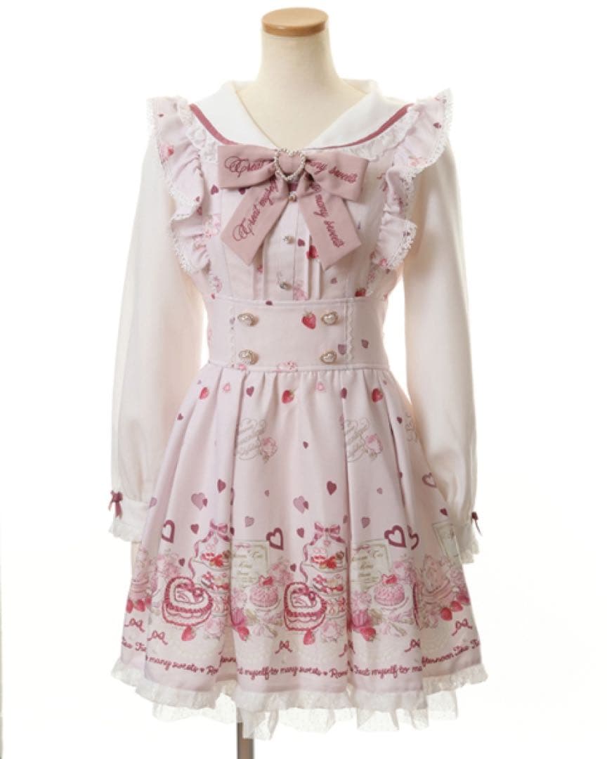 LIZLISA Many Hearts Afternoontea柄ワンピース