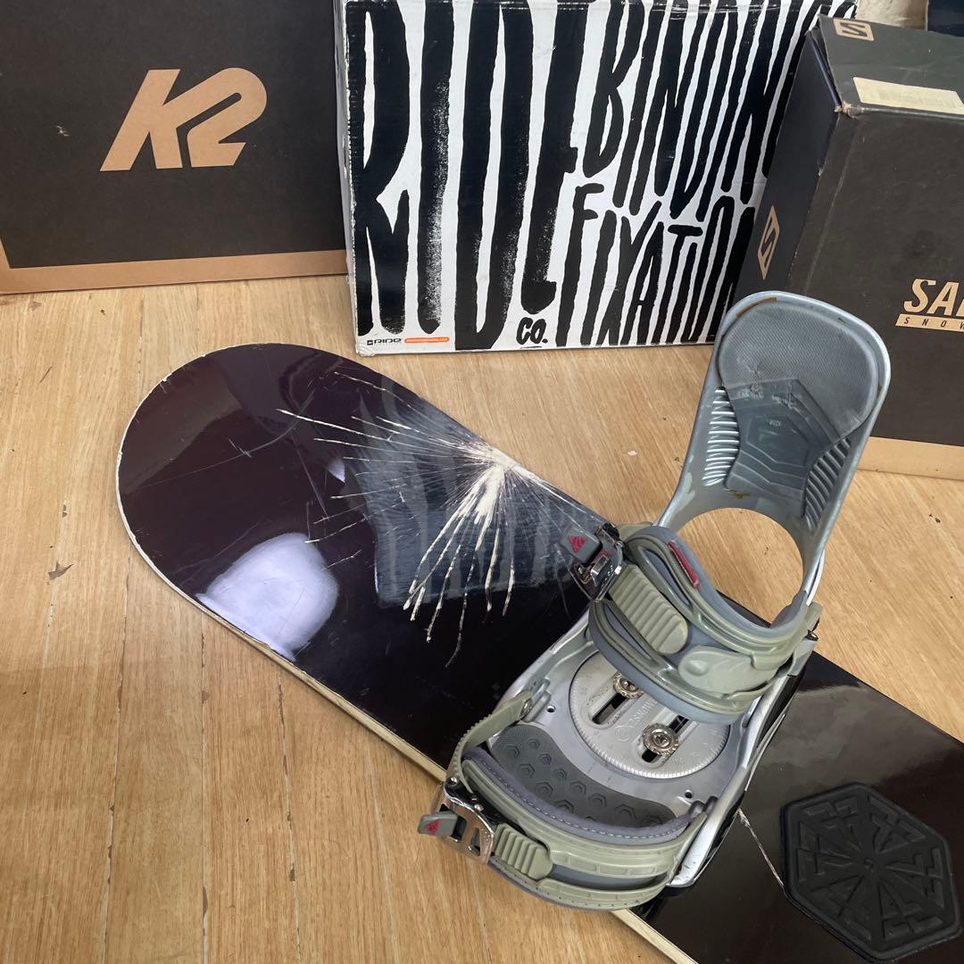 BURTON×K2　バートン　スノーボードセット　バインディング付