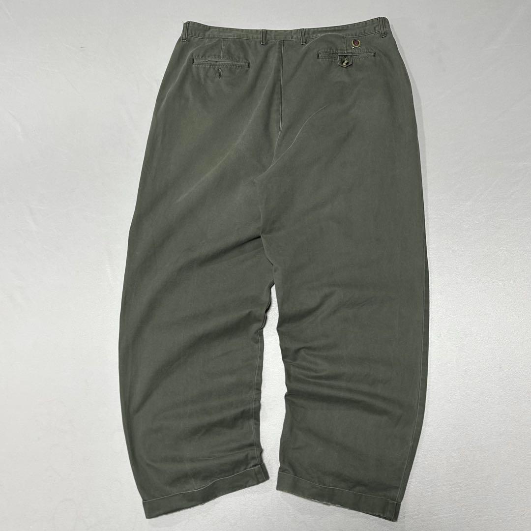 90s  W42 2タック ワイド バギー スラックス フェード 極太