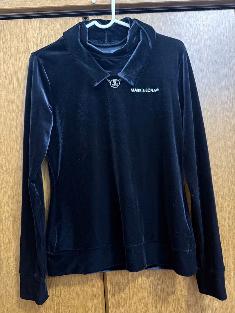 MARK & LONA ベルベットシャツ 黒