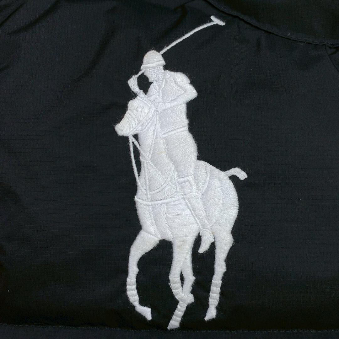 美品★ポロラルフローレン ダウンベスト ビッグポニー刺繍 ブラック M　D910