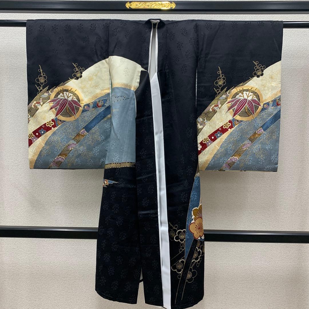 512ayu20□宮参り 掛け着 長襦袢付き 祝い着 七五三にも 松竹梅□美品