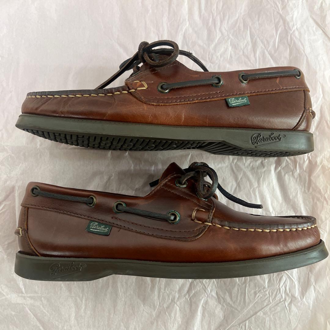 美品　Paraboot パラブーツ　デッキシューズ　ブラウン　マリン