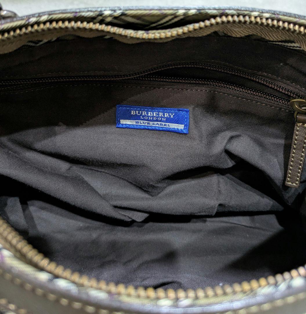 バーバリーブルーレーベル トートバッグ ノバチェック キャンバス