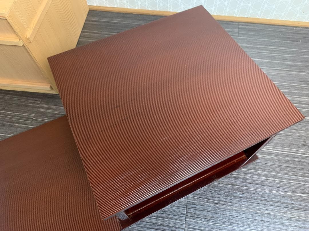 さくら　鈴木光入作 溜塗 即中斎好 小袋棚 共箱