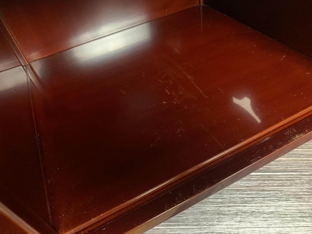 さくら　鈴木光入作 溜塗 即中斎好 小袋棚 共箱