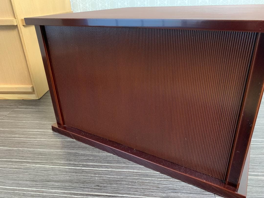 さくら　鈴木光入作 溜塗 即中斎好 小袋棚 共箱