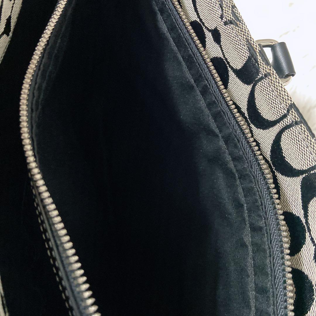 美品⭐️コーチ トートバッグ　シグネチャー　レザー　キャンバス　肩掛け　A4サイズ