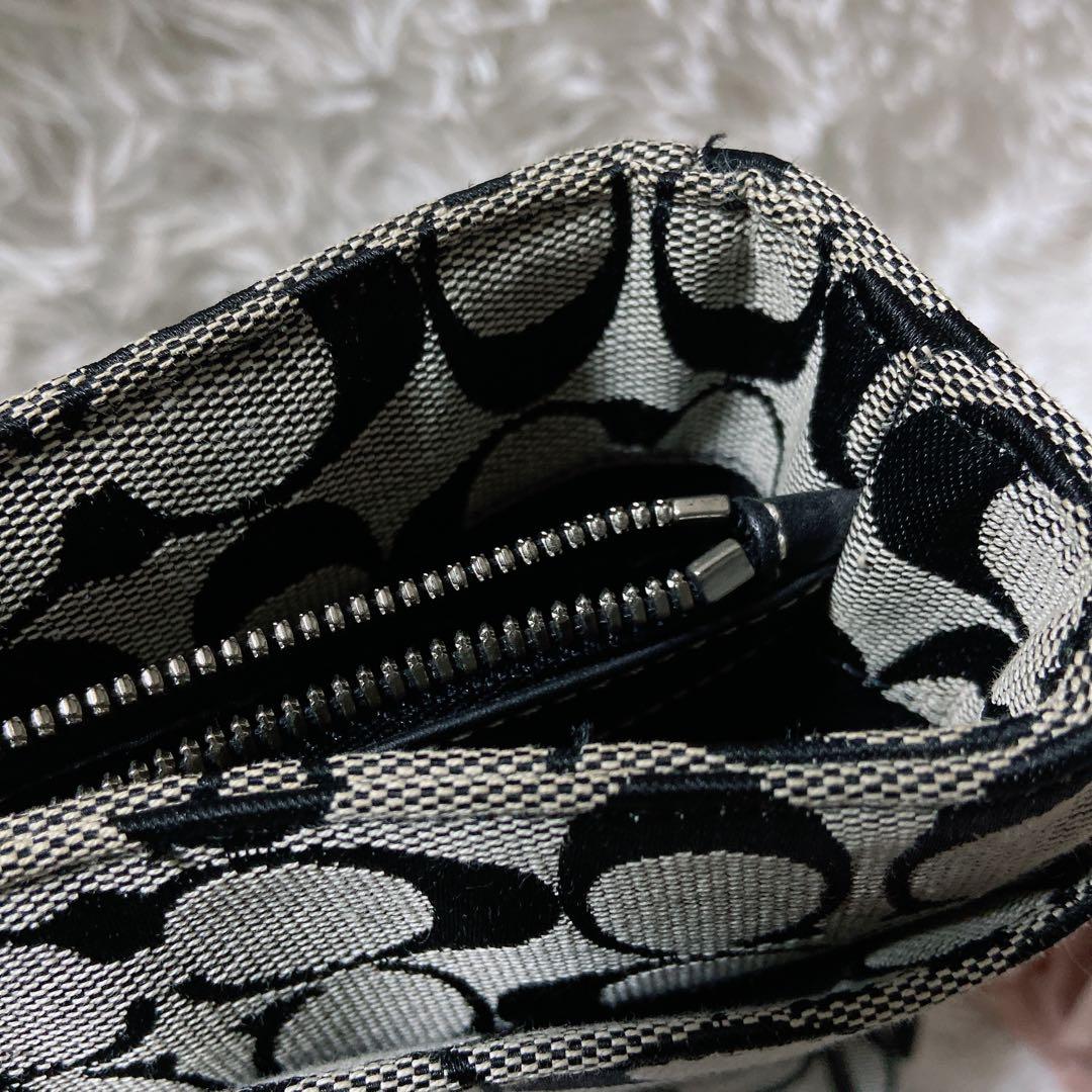 美品⭐️コーチ トートバッグ　シグネチャー　レザー　キャンバス　肩掛け　A4サイズ