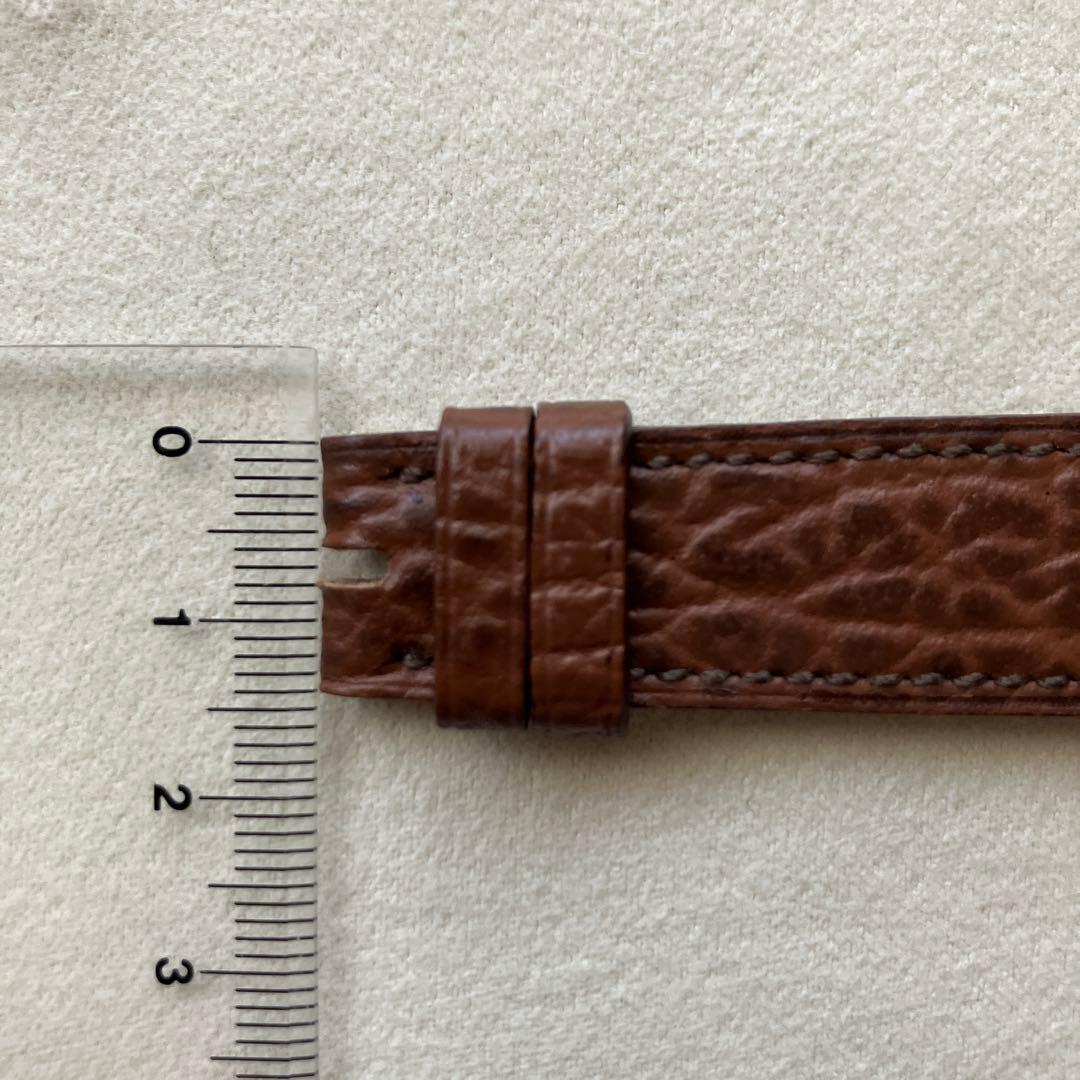 エルメス HERMES 腕時計用純正レザーベルト　幅17㎜　ブラウン　尾錠社外品