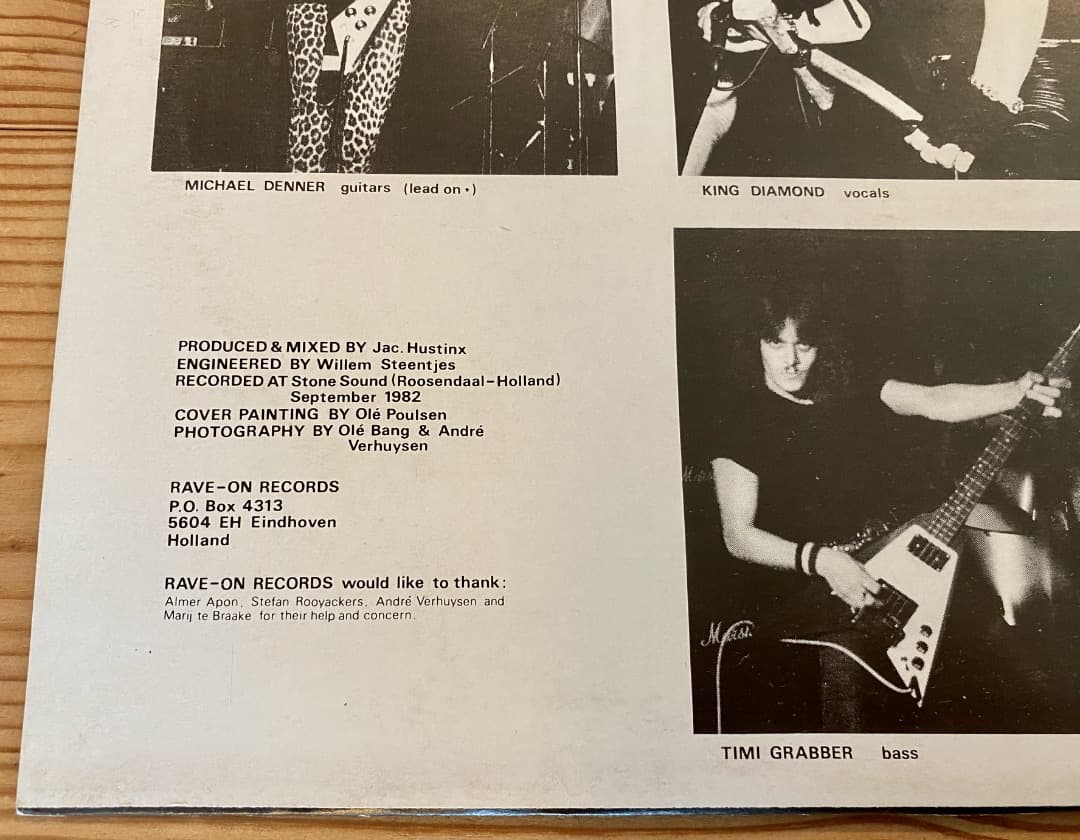 Mercyful Fate Rave-On Records 4曲入りレコード