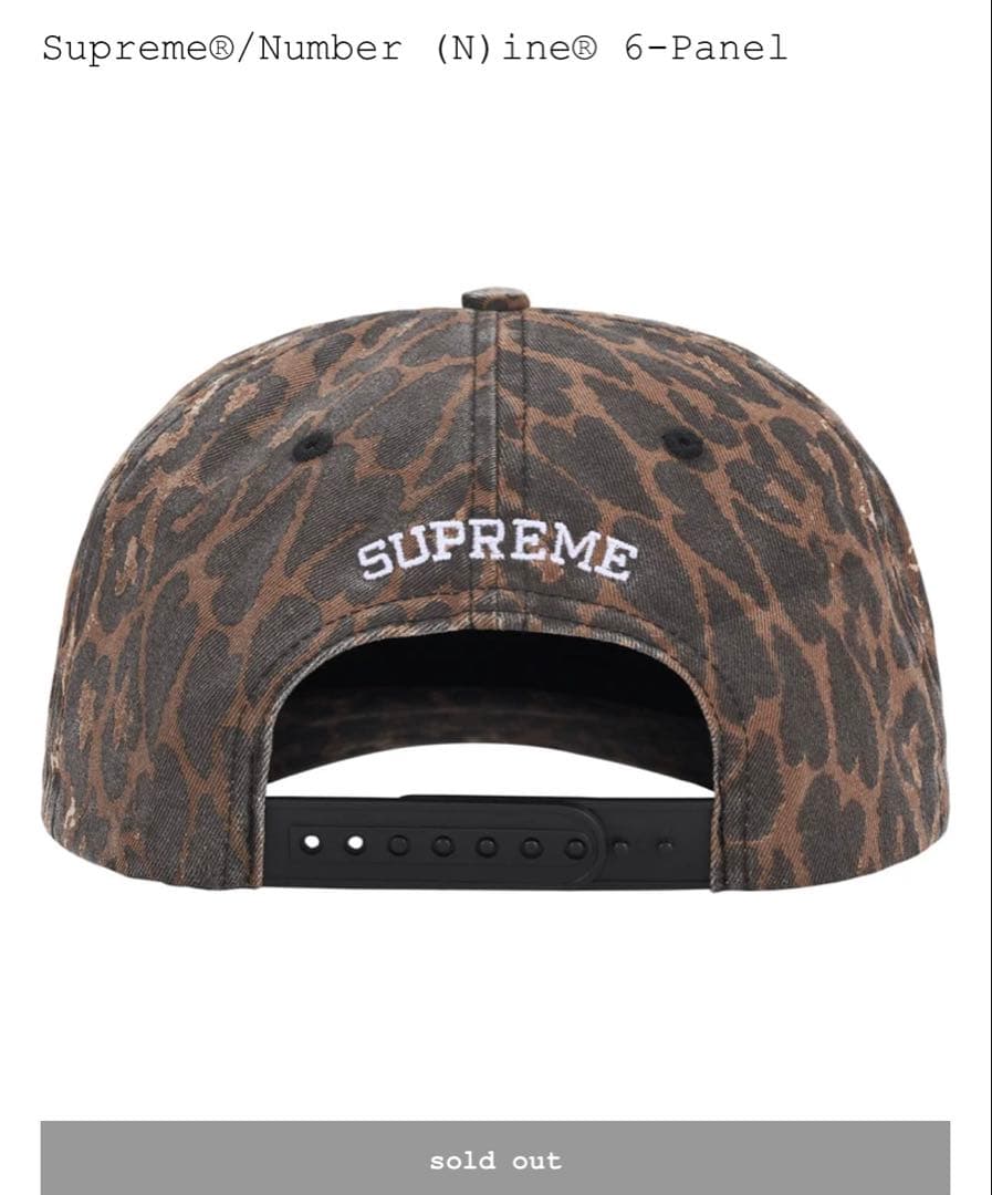 帽子 Supreme x Number (N)ine 6-Panel\"Leopard\"