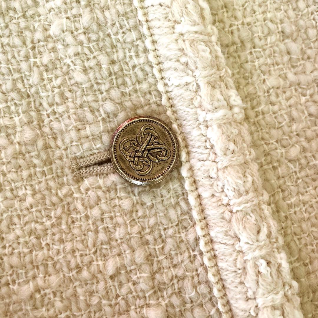 美品✨Plage ツイードジャケット 36 ウール ノーカラー 24AW