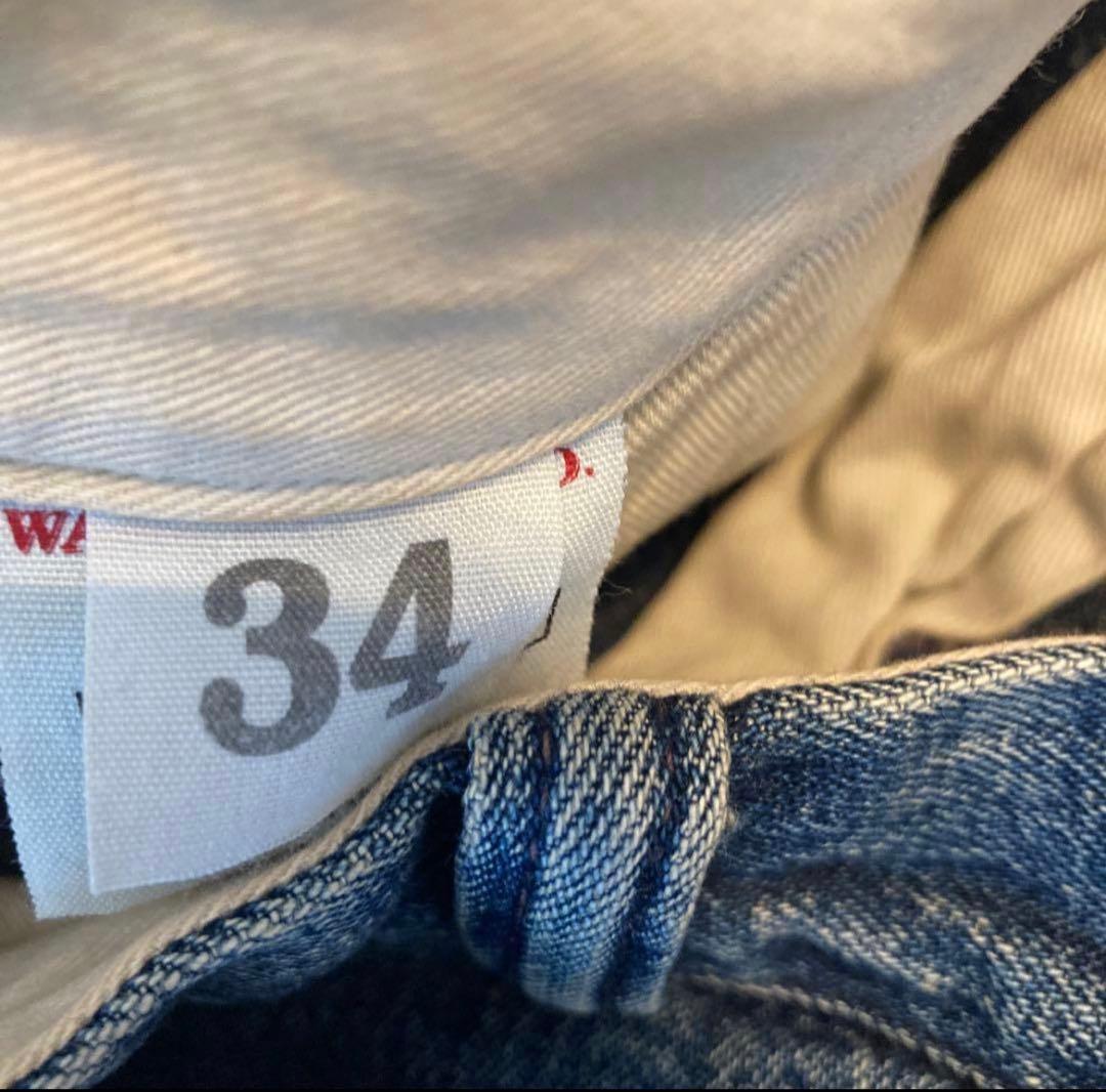 WAREHOUSE LOT1209 USN デニムパンツusedWASH w34