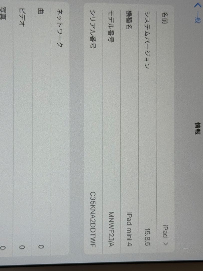 美品 ipad mini 4 64GB Wi-Fiモデル 動作確認済み
