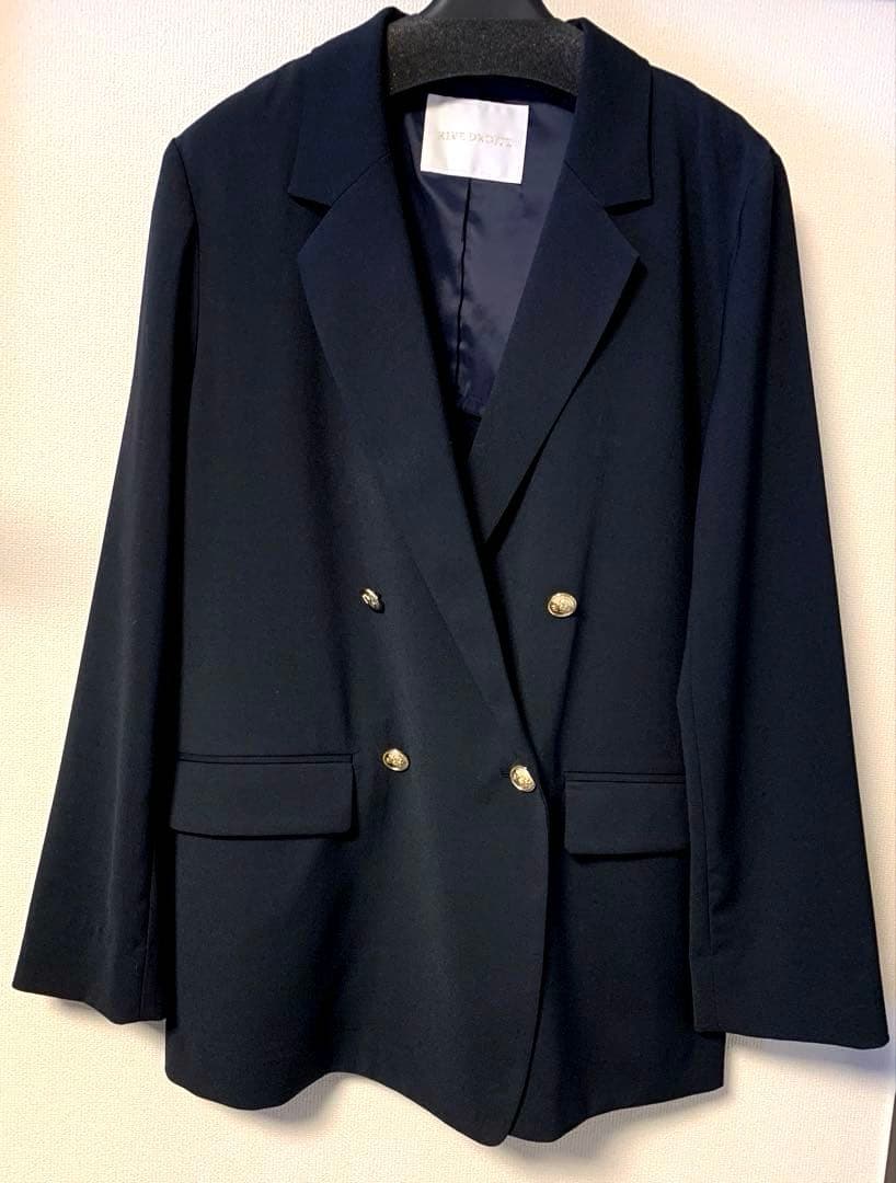 ストレッチツイルテーラードジャケット ネイビー RIVEDROITE リヴドロワ