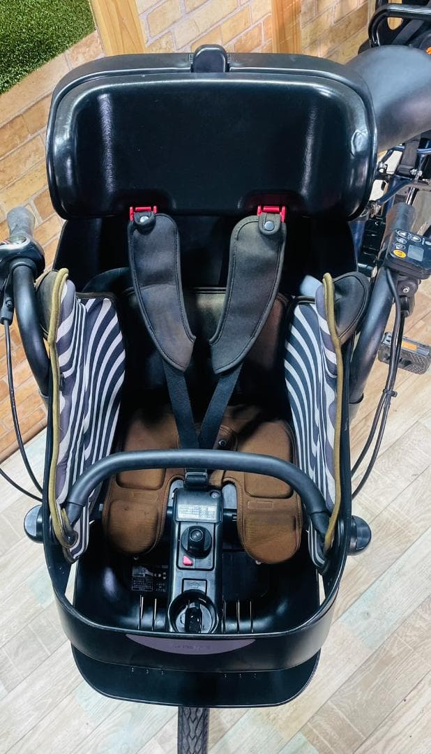 ネイビー 超大容量 パナソニック 子供乗せ電動アシスト自転車 H3327