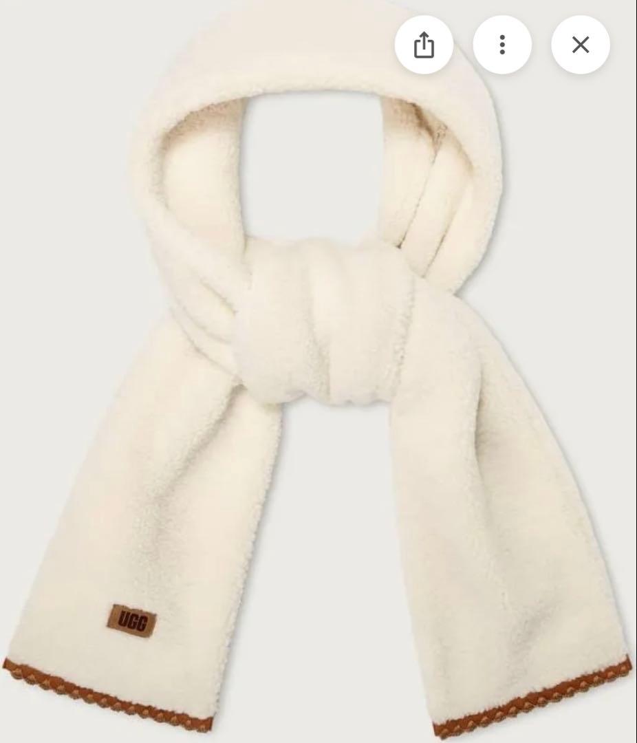 新品UGGマフラー　W UGGFLUFF SCALLOPED SCARF