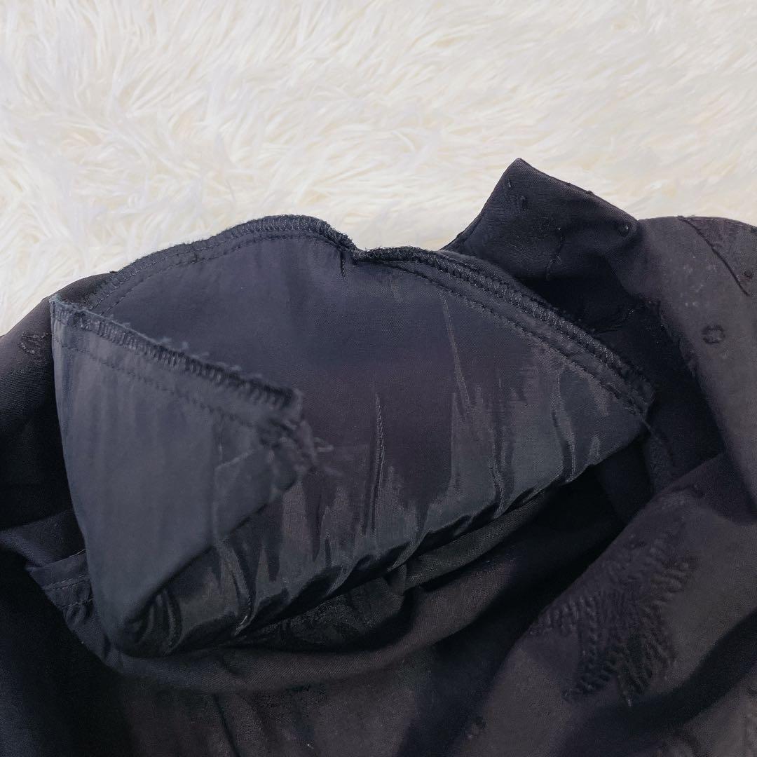 美品　ジバンシー　大きいサイズ　エンブロイダリー　ベルト付ワンピース　黒