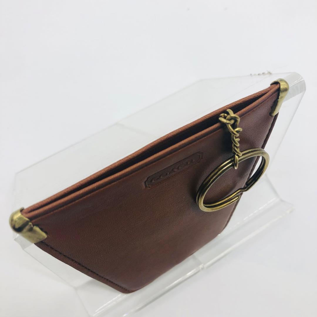 オールドコーチ　スクイーズ　キーケース レザー　ブラウン　美品