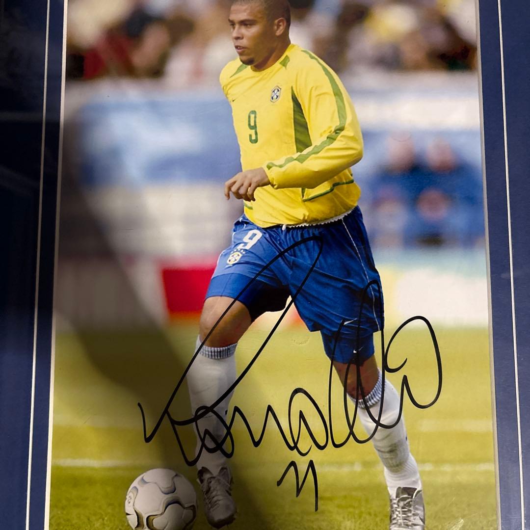 ロナウド サイン入りフォト ブラジル代表 #9 証明書あり