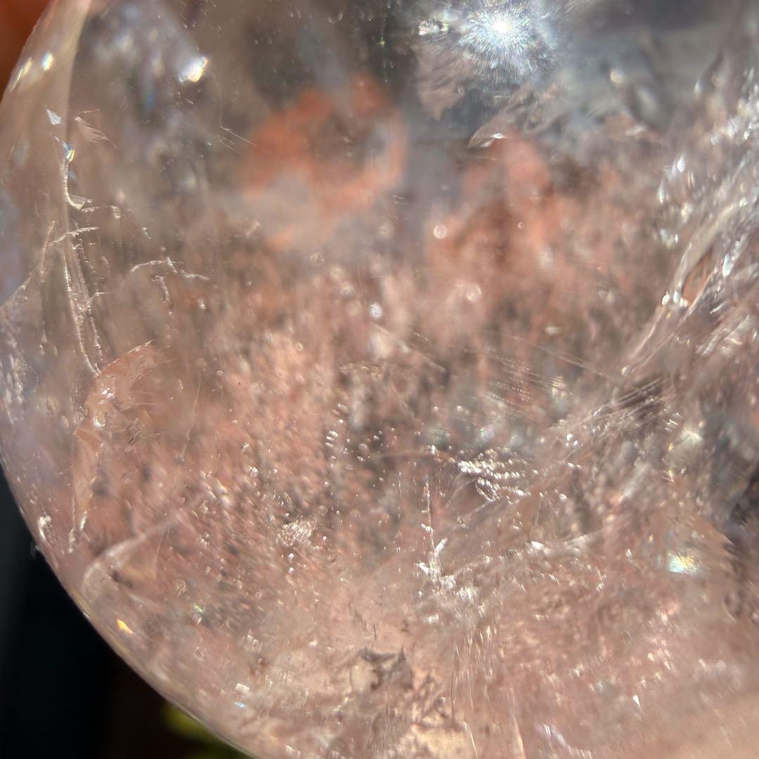 高品質　濃いピンク　ピンクアゼツライト　スフィア　台座付き　ピンククォーツ①