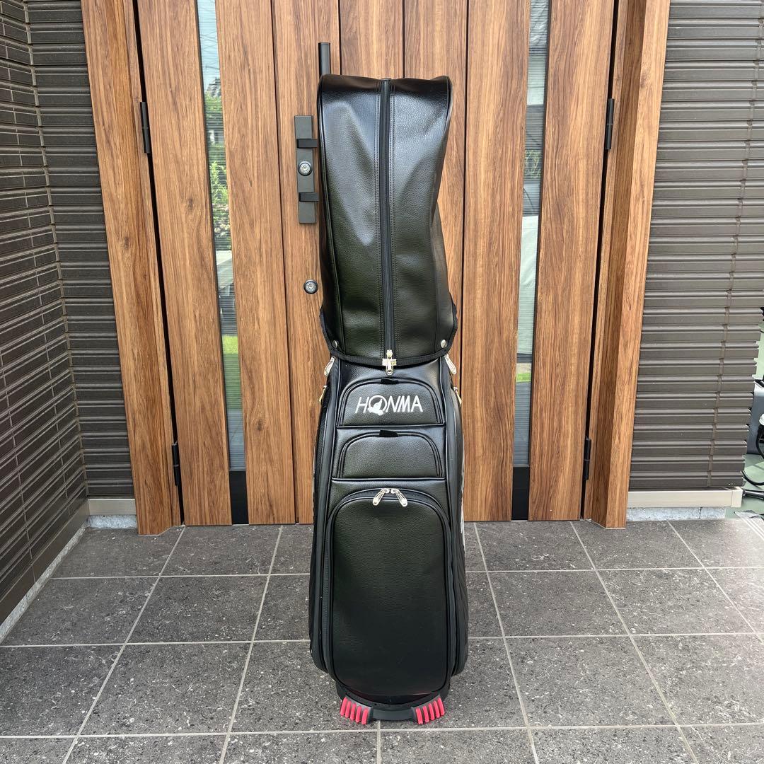 HONMA キャディバッグ ブラック/レッド