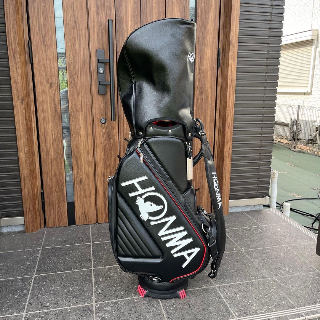 HONMA キャディバッグ ブラック/レッド