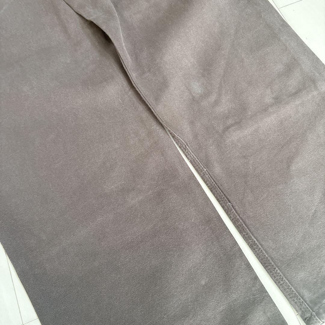 カーハート ダブルニー ワークパンツ w34 ブラウン ロゴ古着