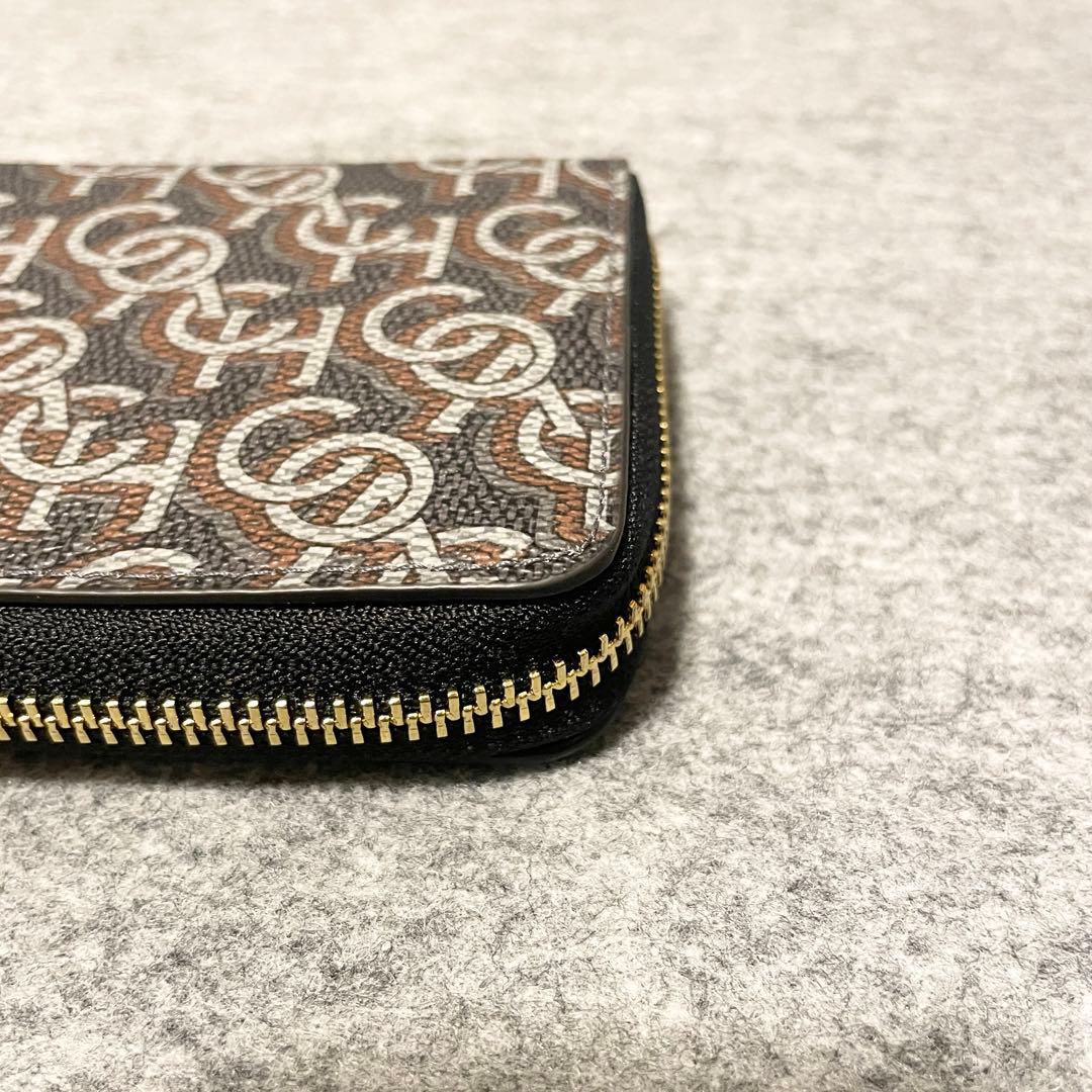 【未使用】　COACH 長財布　モノグラムプリント　着脱ストラップ　ブラック