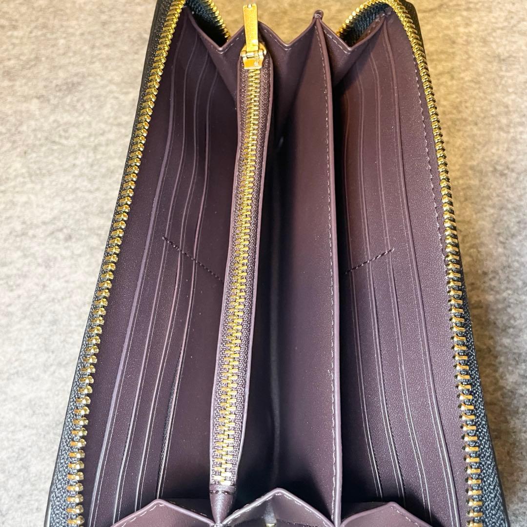 【未使用】　COACH 長財布　モノグラムプリント　着脱ストラップ　ブラック
