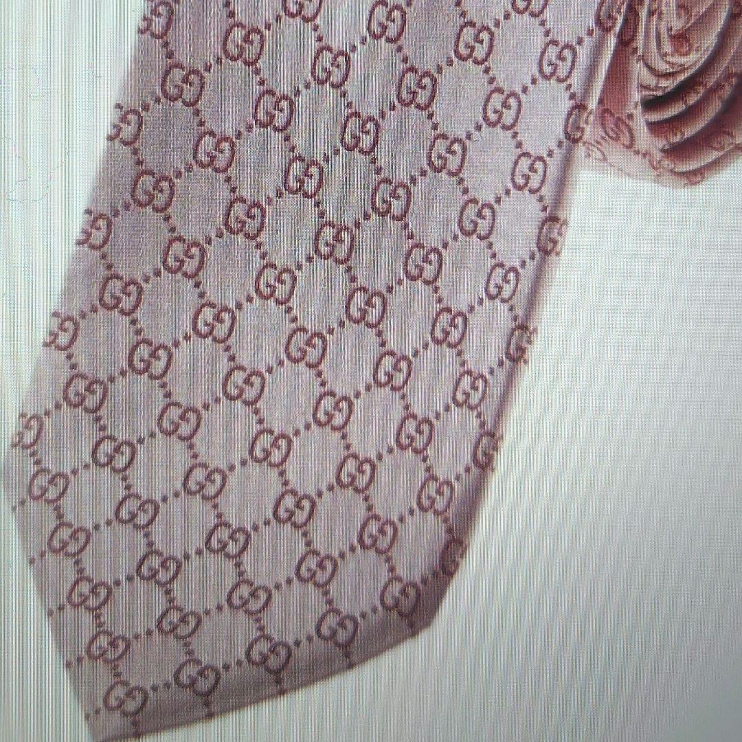 GUCCI レギュラータイ ピンク 456520 5773