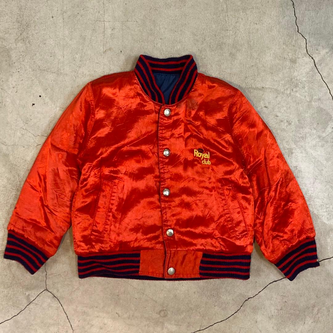 70's ビンテージ キッズ adidas ブルゾン リバーシブル 虎 刺繍