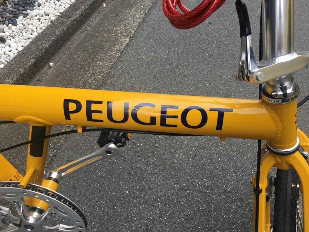 ○[ほぼ超美品] プジョ－ Pacific 18 折り畳み自転車 2002年 黄