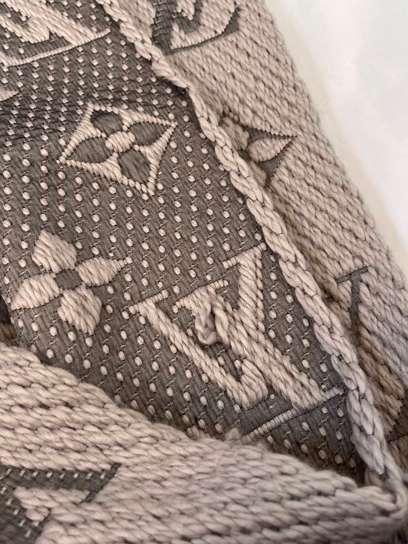 LOUIS VUITTON ルイヴィトン エシャルプロゴマニア ストール グレー